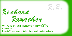 richard ramacher business card